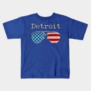 USA PILOT GLASSES DETROIT Kids T-Shirt